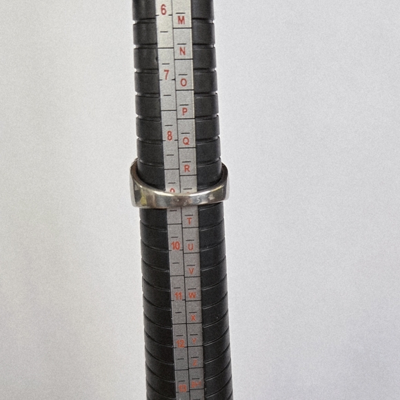 Men's Silver Square CZ Ring - Picture 5 of 6